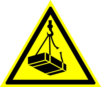 W06 опасно! возможно падение груза (пластик, 300х300 мм) - Охрана труда на строительных площадках - Знаки безопасности - ohrana.inoy.org